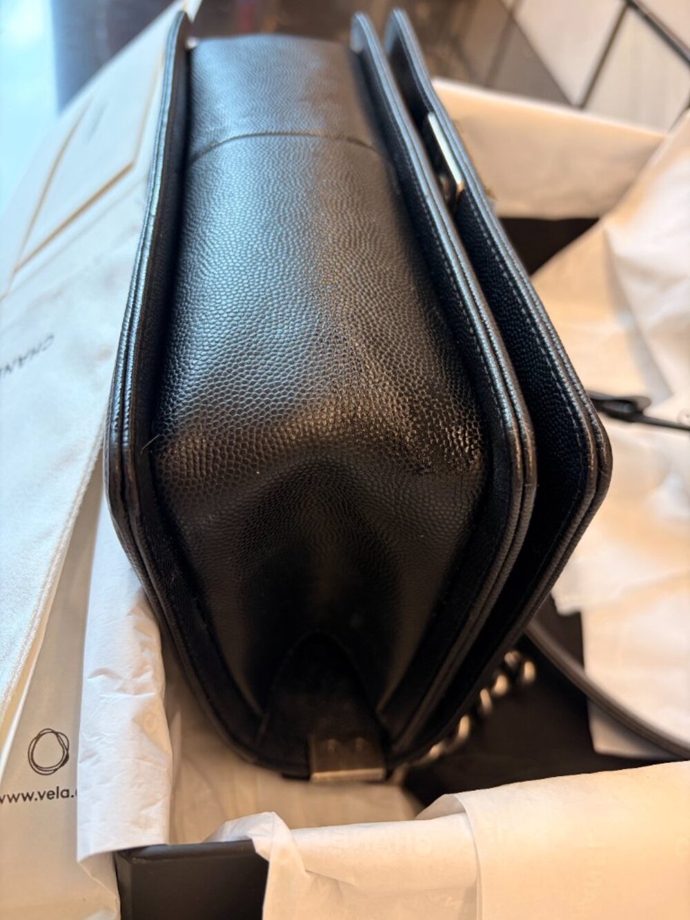Chanel Boy Bag, Medium, Black Caviar - Picture 4 of 7